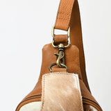 American Darling Sling Hand Tooled Hair-On Genuine Leather Women Bag Western Handbag Purse |