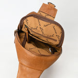 American Darling Sling Hand Tooled Hair-On Genuine Leather Women Bag Western Handbag Purse |
