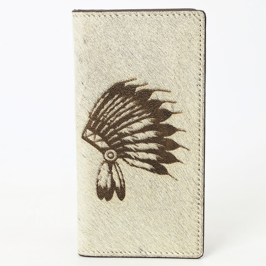 American Darling Wallet Western Genuine Leather Handcrafted Tall Checkbook Pocket Wallet with Multi Card Slots