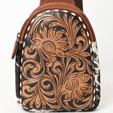 American Darling Sling Beautifully Hand Tooled Hair-On Genuine Leather Women Bag Western Handbag Purse |