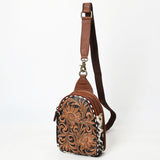American Darling Sling Beautifully Hand Tooled Hair-On Genuine Leather Women Bag Western Handbag Purse |