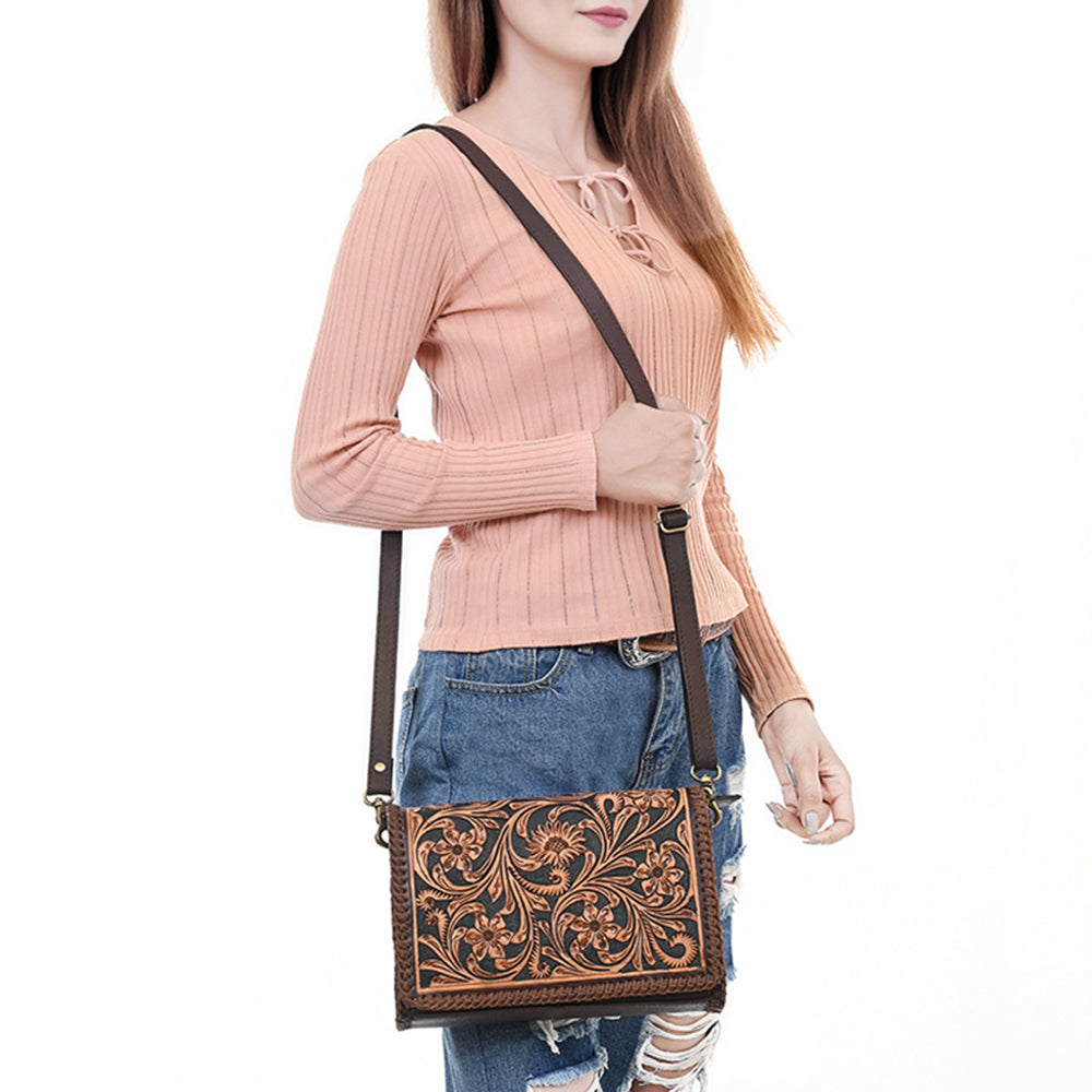 American Darling Crossbody Hand Tooled Genuine Western Leather Women Bag Handbag Purse |