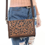 American Darling Crossbody Hand Tooled Genuine Western Leather Women Bag Handbag Purse |