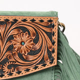 American Darling Hand Curved & Suede Bag Genuine Leather Crossbody