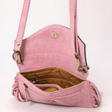 American Darling Hand Curved & Suede Bag Genuine Leather Crossbody