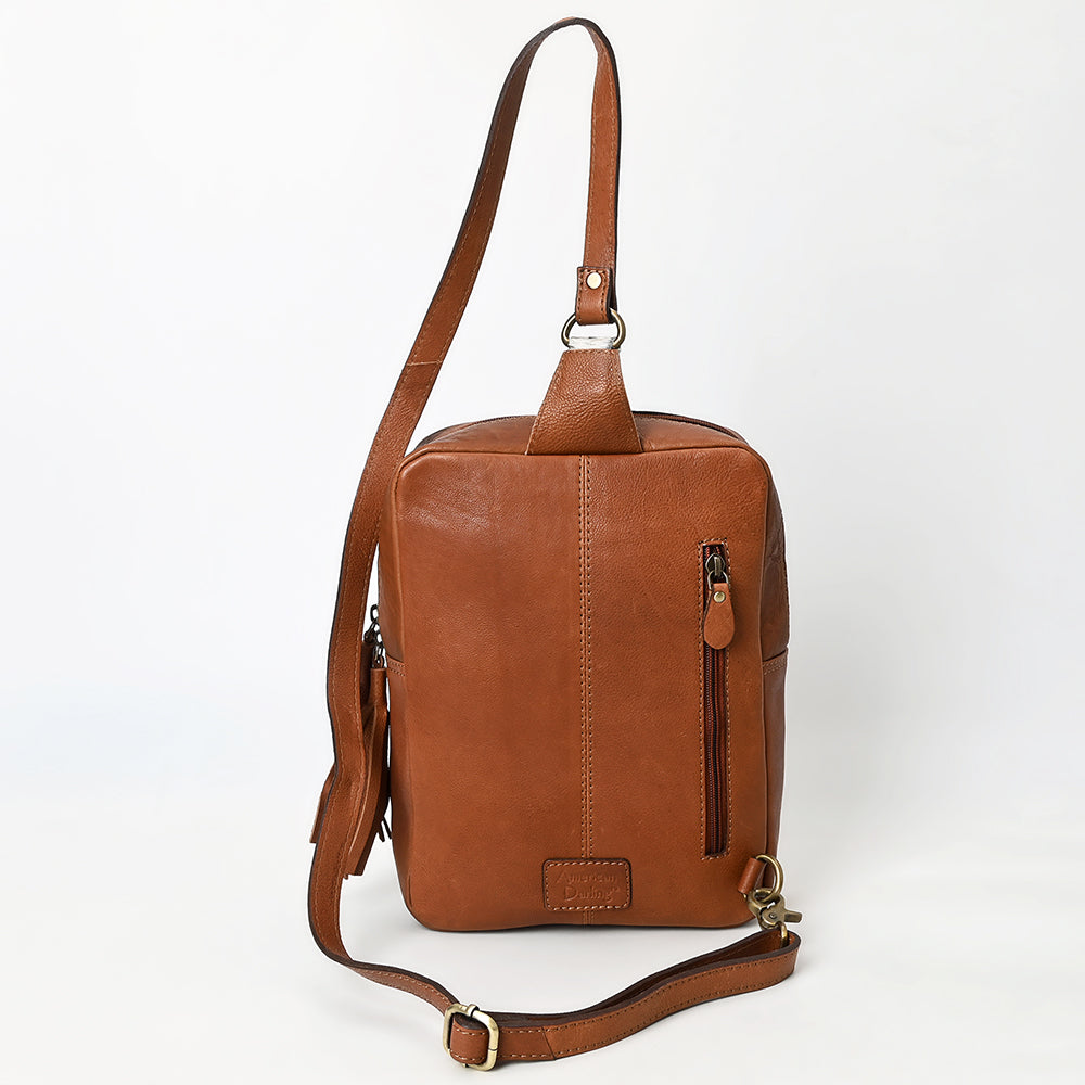 American Darling Sling Hand Tooled Hair-On Genuine Leather Women Bag Western Handbag Purse |