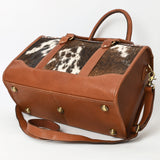 American Darling Duffel Hand Tooled Hair On Genuine Leather Women Bag Western Handbag Purse |