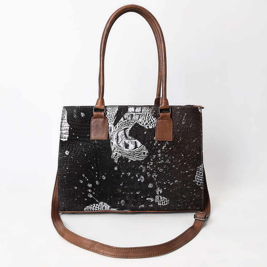 American Darling Tote Crocodile Embossed Genuine Leather Women Bag Western Handbag Purse | Travel Bags College Casual