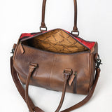 American Darling Adbg1562A Duffel Crocodile Embossed Genuine Leather Women Bag Western Handbag Purse