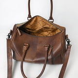 American Darling Adbg1562B Duffel Crocodile Embossed Genuine Leather Women Bag Western Handbag Purse