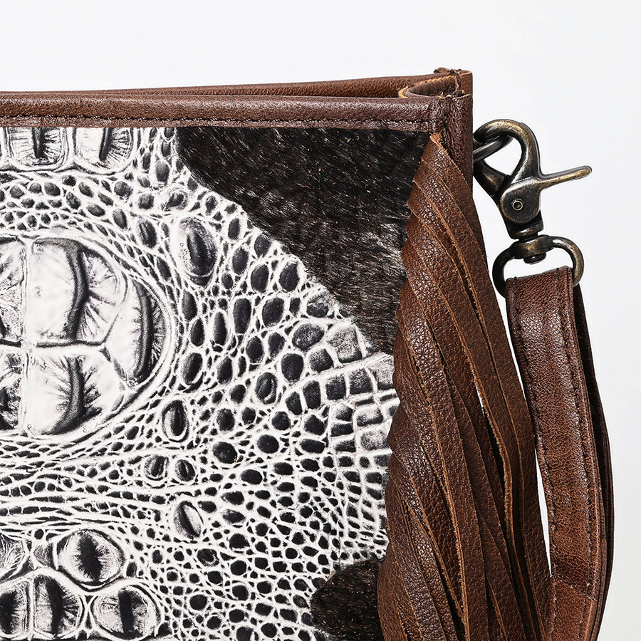 American Darling Cross Body Crocodile Embossed Full Grain Genuine Leather Western Women Bag Handbag Purse Crossbody for Cute