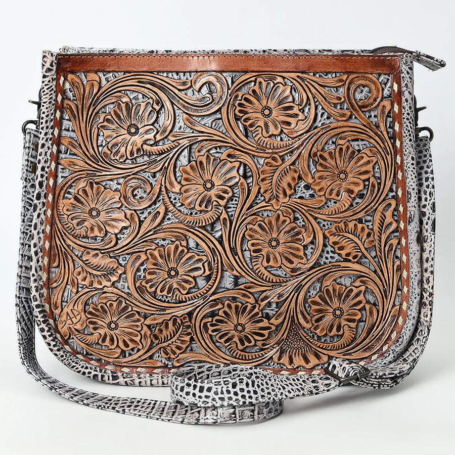 American Darling Large Crossbody Hand Tooled Genuine Leather Women Bag Western Handbag Purse | for Cute