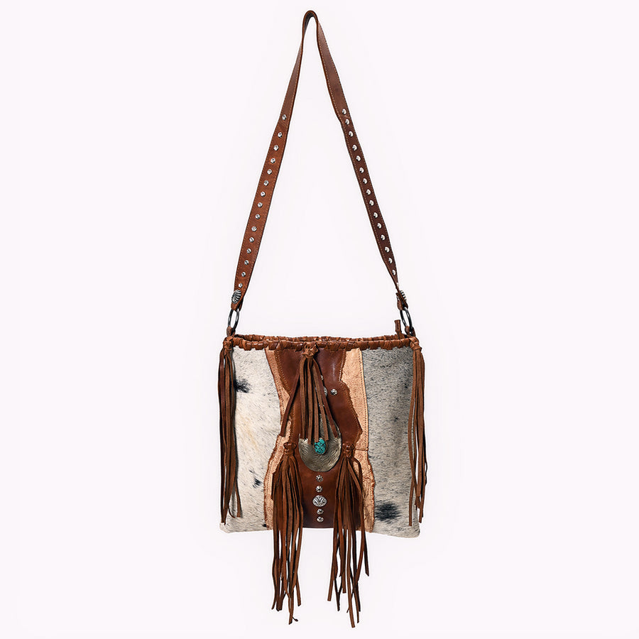 American Darling Messenger Hair-On Genuine Leather Women Bag Western Handbag Purse