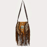 American Darling Crossbody Hair On Genuine Leather Women Bag Western Handbag Purse | for Cute