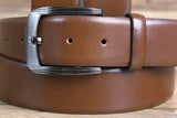 Hilason Western Genuine Leather Dress Belt 100% Pure Italian Cow Formal Brown
