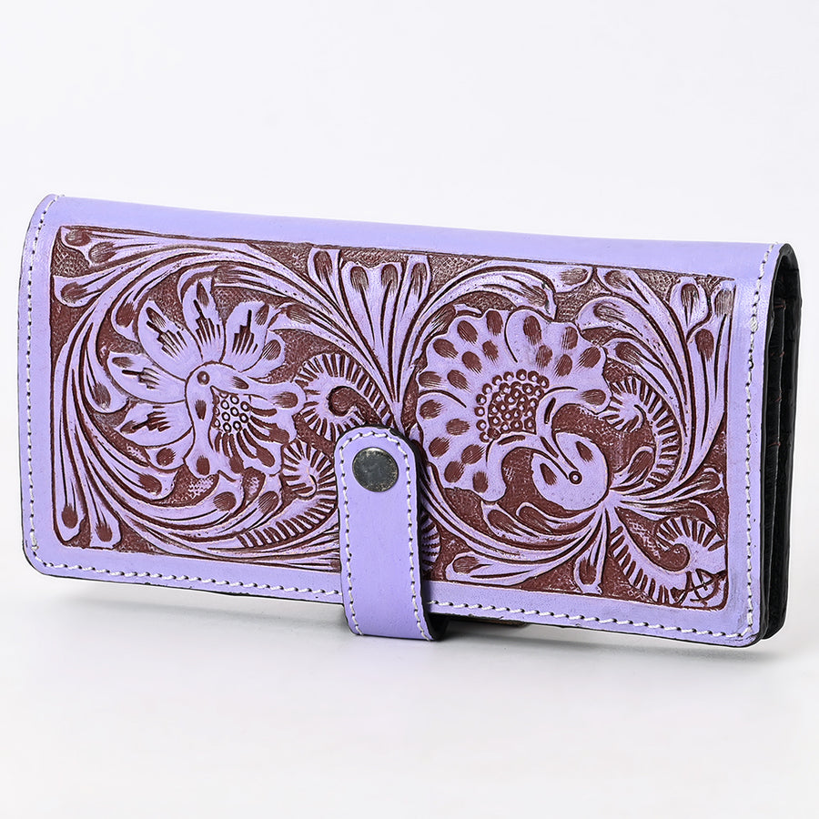 American Darling Clutch Beautifully Hand Tooled Genuine Leather women bag western handbag purse - Uhorse