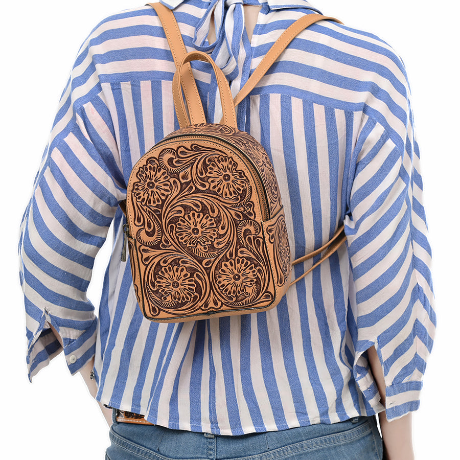 American Darling Backpack Hand Tooled Genuine Leather Women's Bag Western Handbag Purse