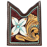 American Darling Adccf120 Card-Holder Hand Tooled Genuine Leather Women Bag Western Handbag Purse