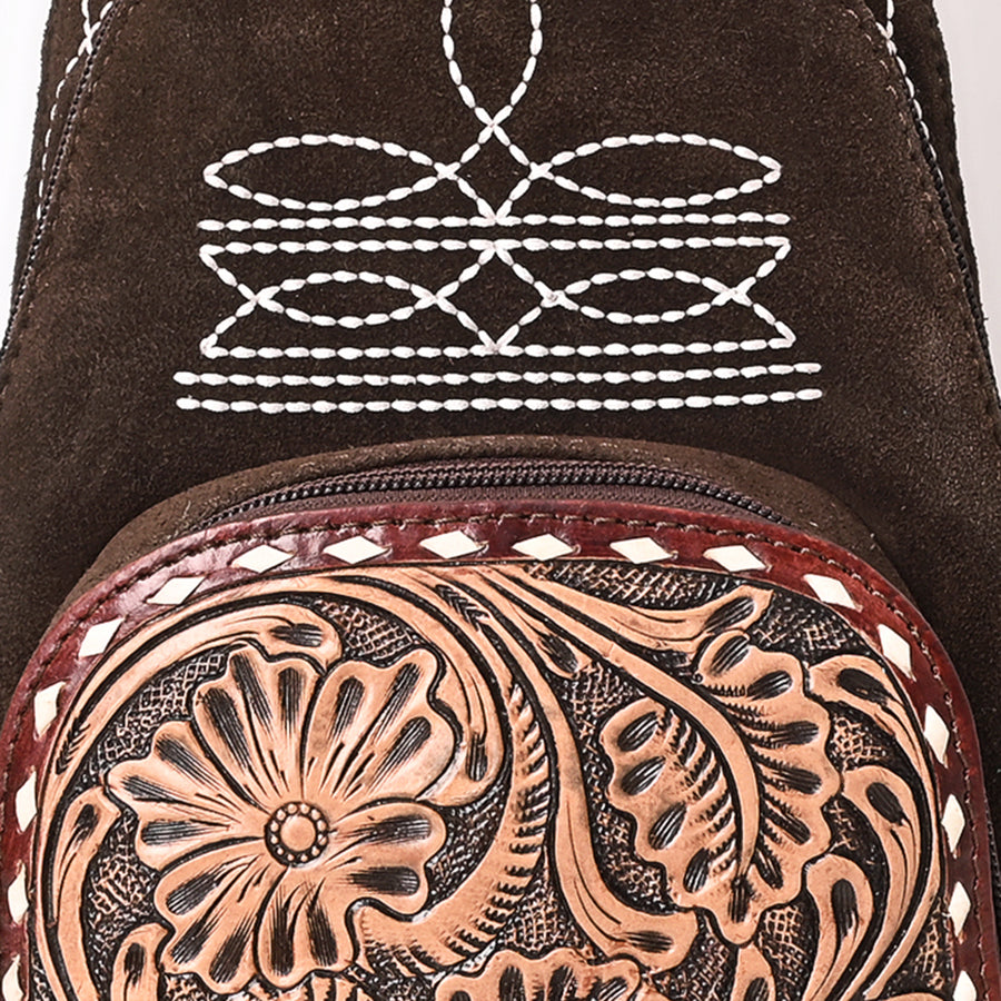 American Darling Sling Hand Tooled Genuine Leather Suede bag | Fanny Pack for Women