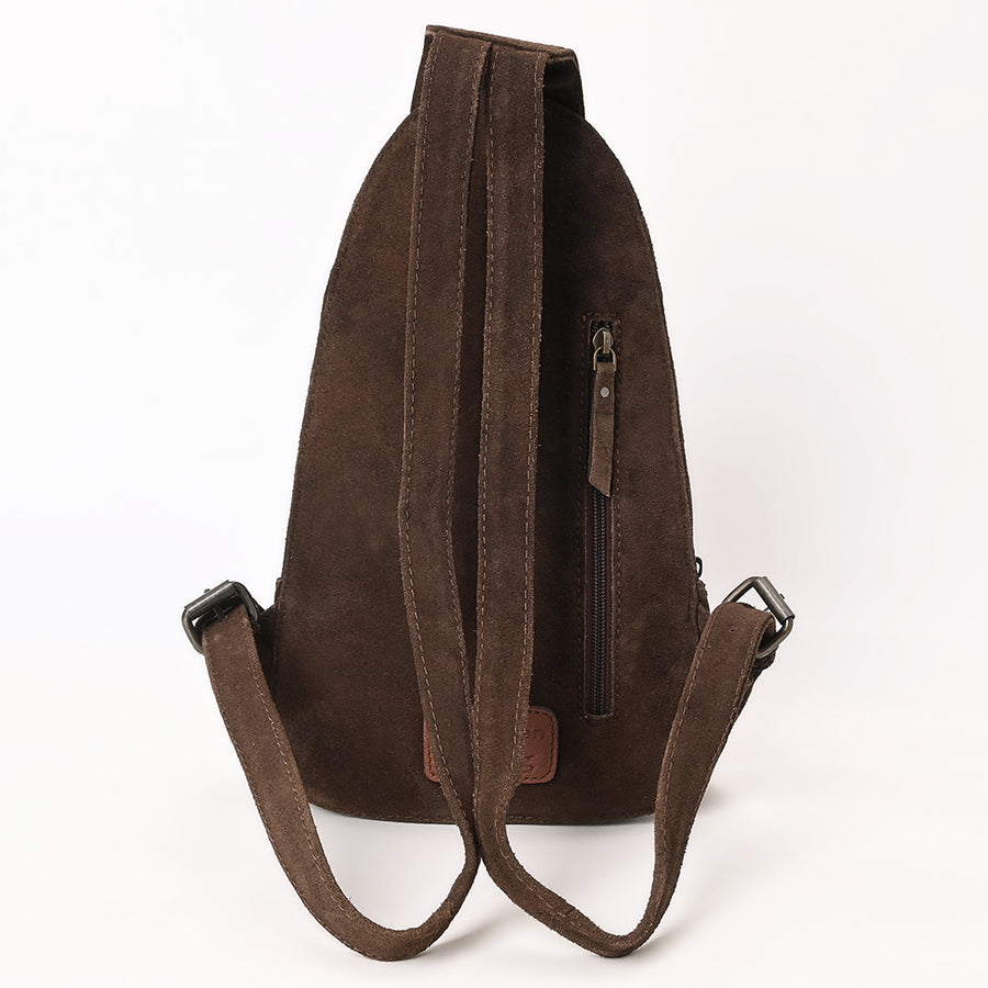 American Darling Sling Hand Tooled Genuine Leather Suede bag | Fanny Pack for Women