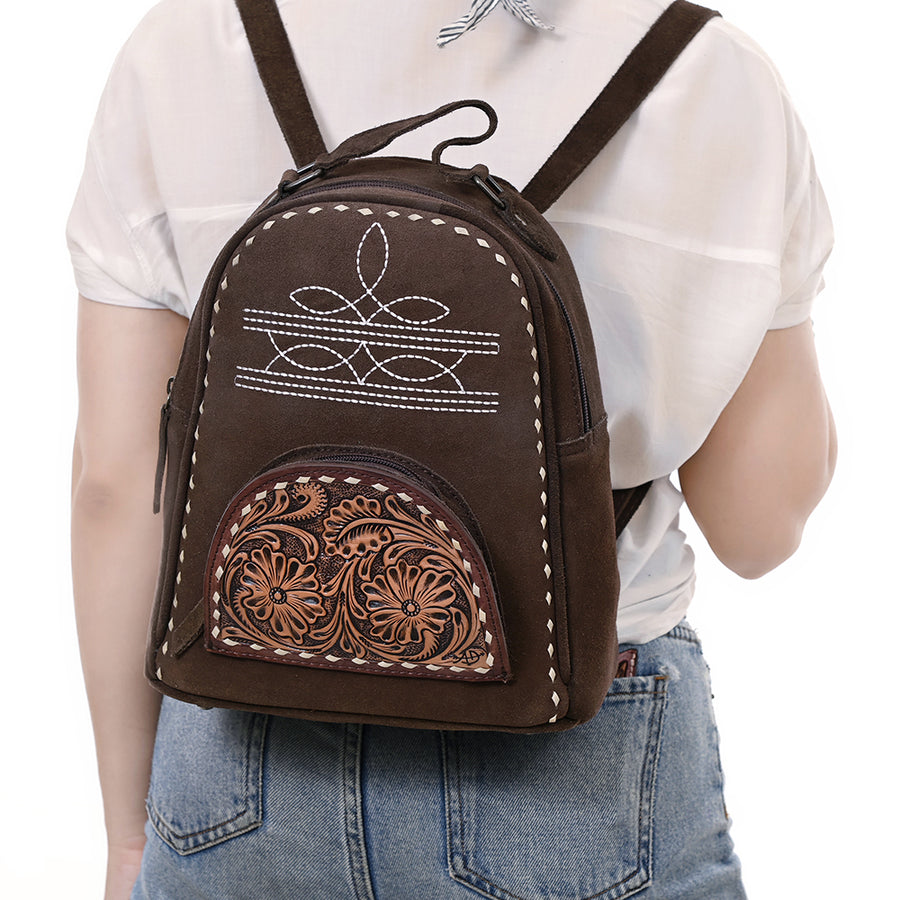 American Darling Backpack Hand Tooled Genuine Leather Women's Bag Western Handbag Purse | for Women Cute