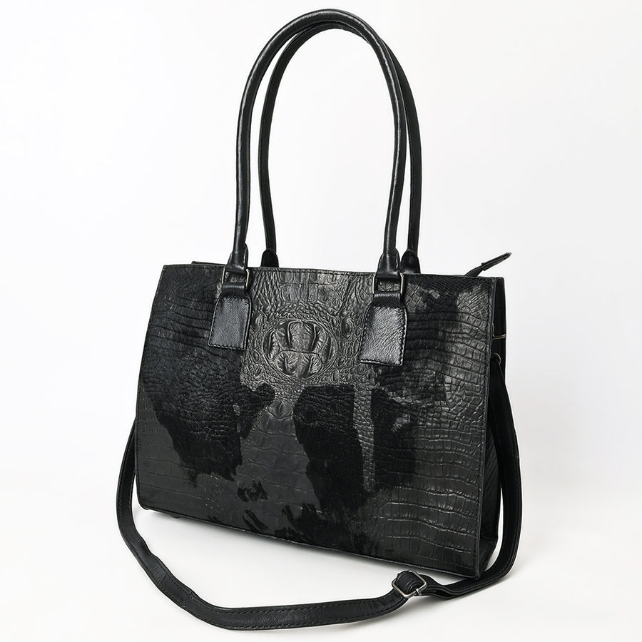 American Darling Western Genuine Leather Crocodile Embossed Tote Bag - Uhorse