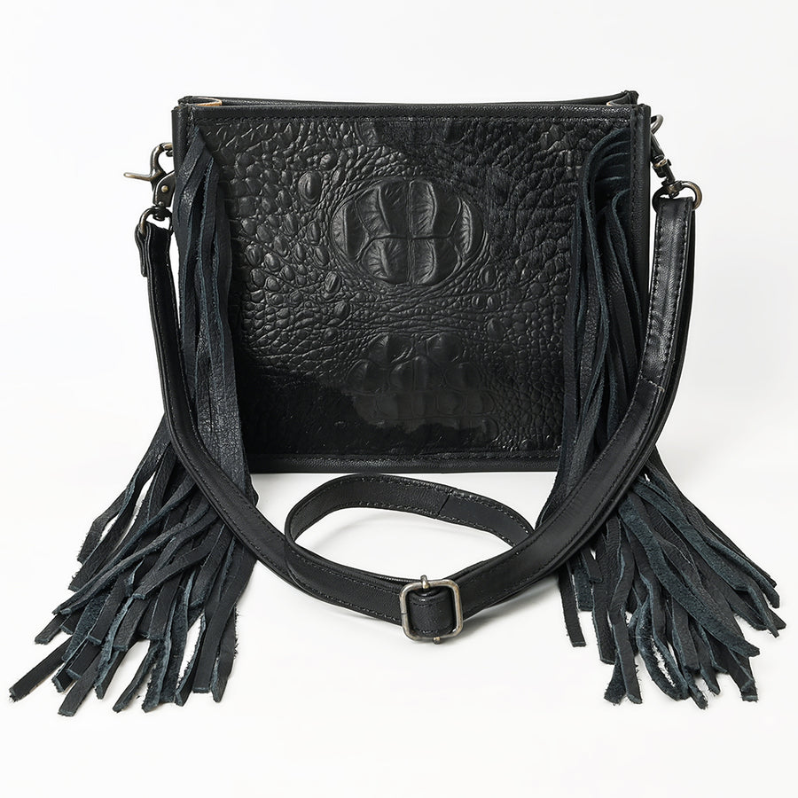 American Darling Cross Body Crocodile Embossed Full Grain Genuine Leather Western Women Bag Handbag Purse Crossbody for Cute