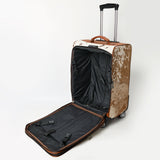 American Darling Travel Case Beautifully Hand Tooled Hair-On Genuine Leather women Trolley bag