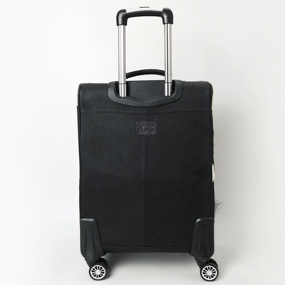American Darling Travel Case Beautifully Hand Tooled Hair-On Genuine Leather women Trolley bag