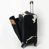 American Darling Travel Case Beautifully Hand Tooled Hair-On Genuine Leather women Trolley bag