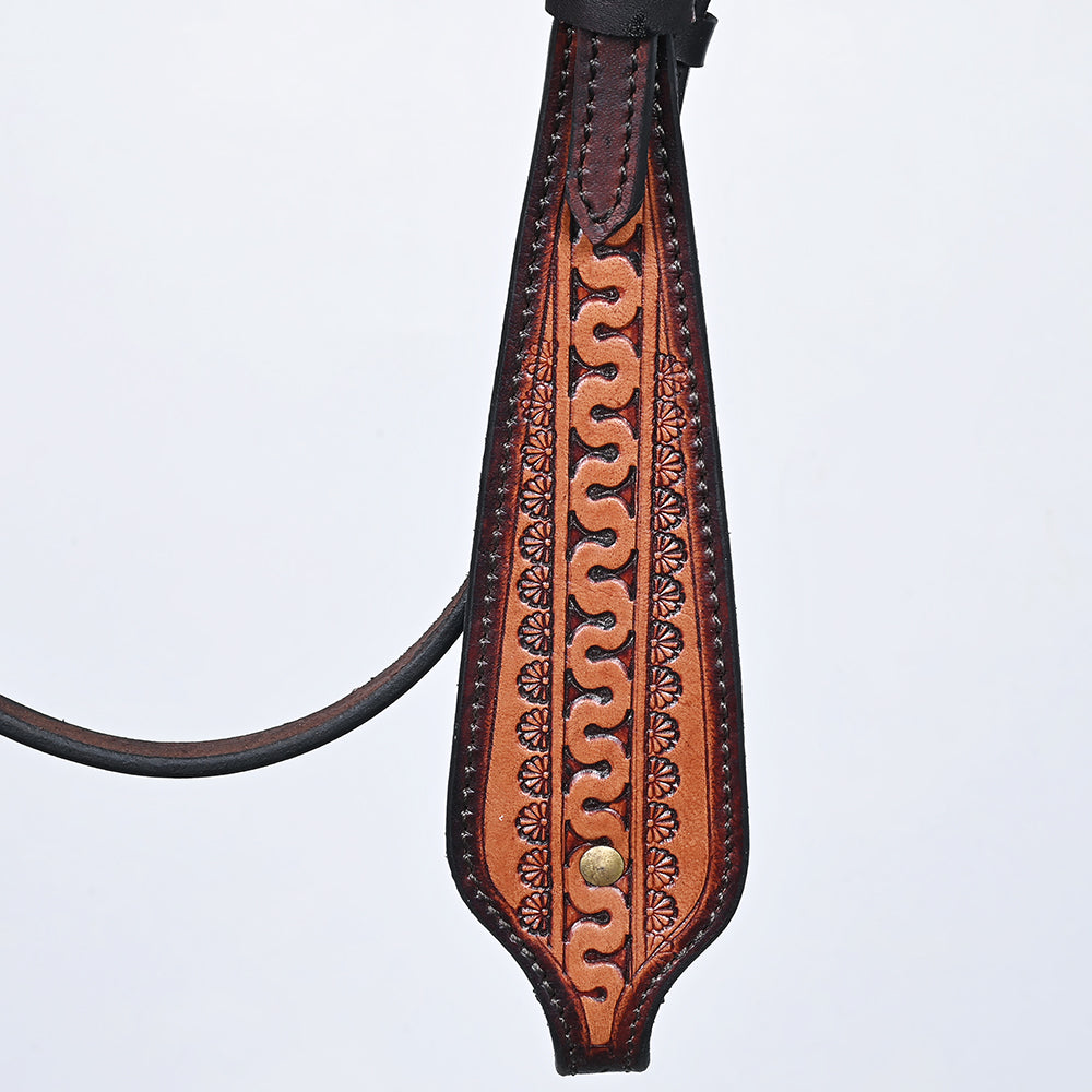 COMFYTACK Western Horse Headstall Breast Collar Set American Leather Tan