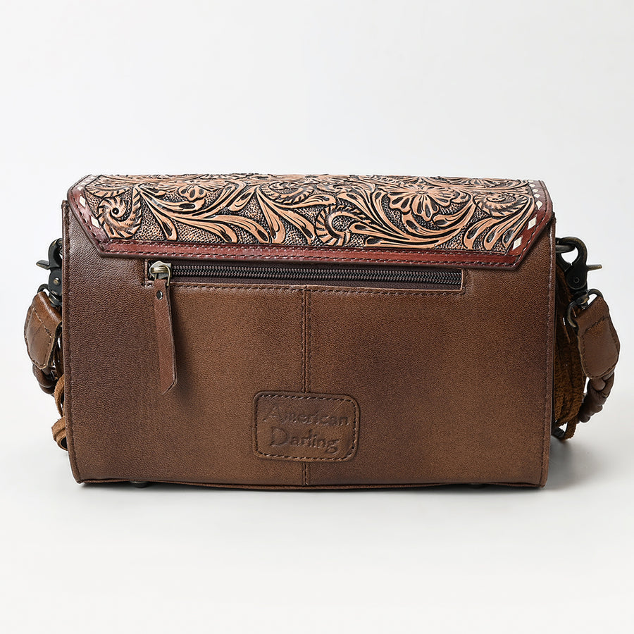 American Darling Envelope Hand Tooled Hair-On Genuine Leather Women Western Handbag | Bag for Purse