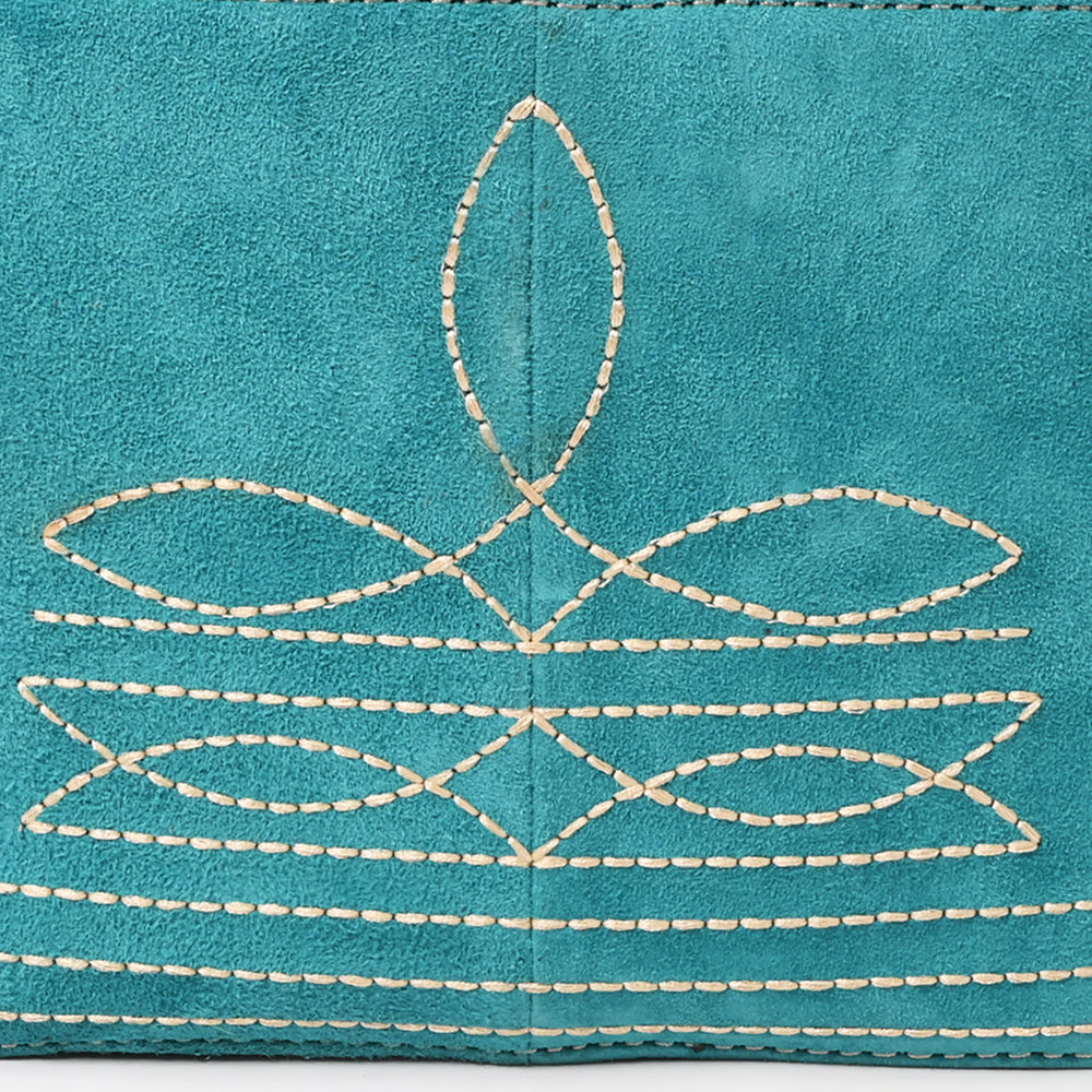 American Darling Jewelry Case Suede Hand Tooled Genuine Leather Women Bag Western Handbag Purse |