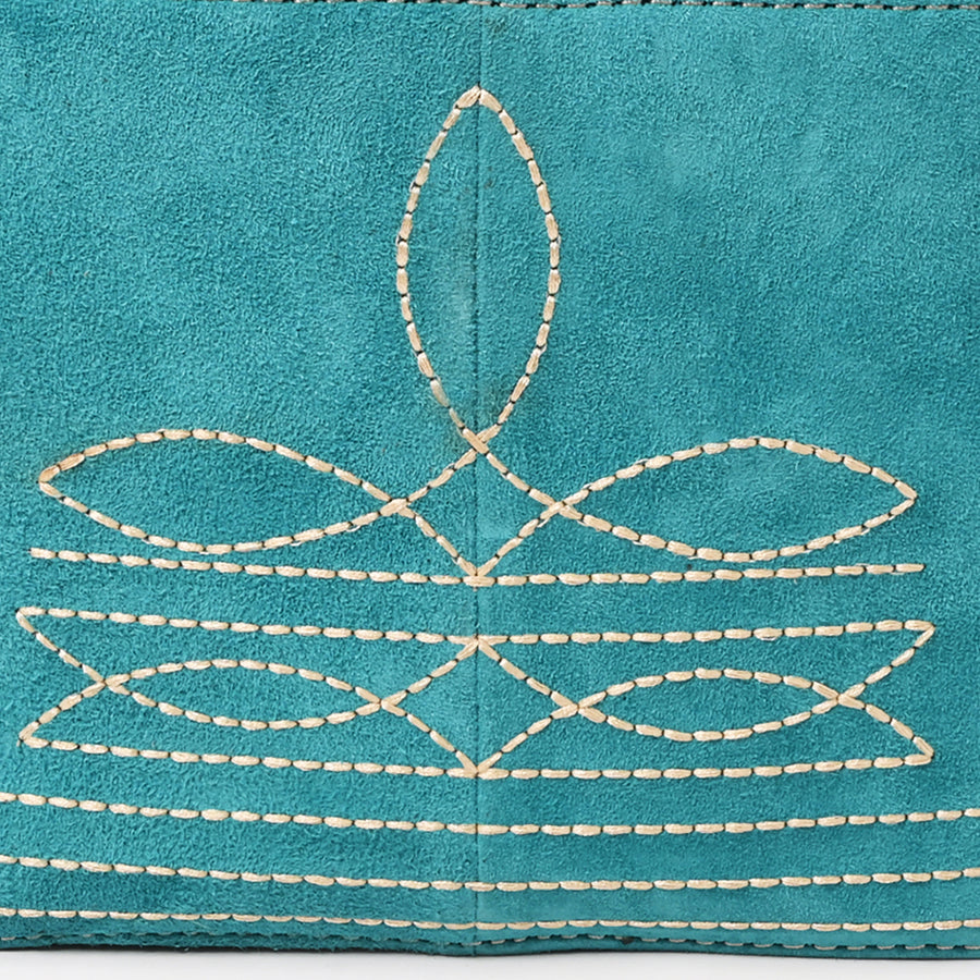 American Darling Women's Hand Tooled Floral Carved Genuine Leather Jewelry case Eco-Friendly Travel Organizer YKK Zipper
