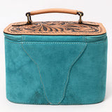 American Darling Jewelry Case Suede Hand Tooled Genuine Leather Women Bag Western Handbag Purse |