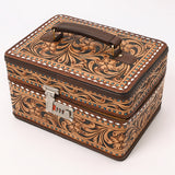 American Darling Jewelry Case Hand Tooled Genuine Leather Women Bag Western Handbag Purse | Organizer