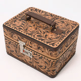 American Darling Jewelry Case Hand Tooled Genuine Leather Women Bag Western Handbag Purse | Organizer