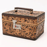 American Darling Jewelry Case Hand Tooled Genuine Leather Women Bag Western Handbag Purse | Organizer