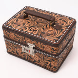 American Darling Jewelry Case Hand Tooled Genuine Leather Women Bag Western Handbag Purse | Organizer