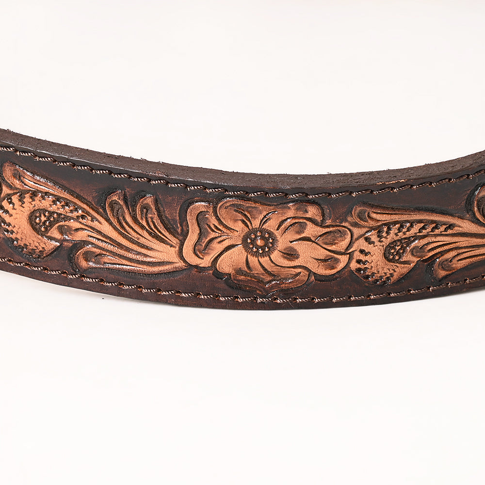 American Darling Hand Tooled Hair On Genuine Suede Leather Clutch Bag | Tooled Travel Jewelry Case