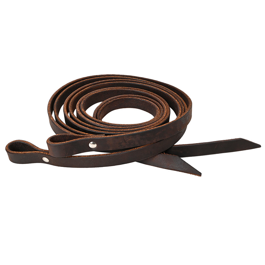 Hilason Western Horse Genuine Leather Western Split Reins Dark Brown 3/4" X 7' - Uhorse