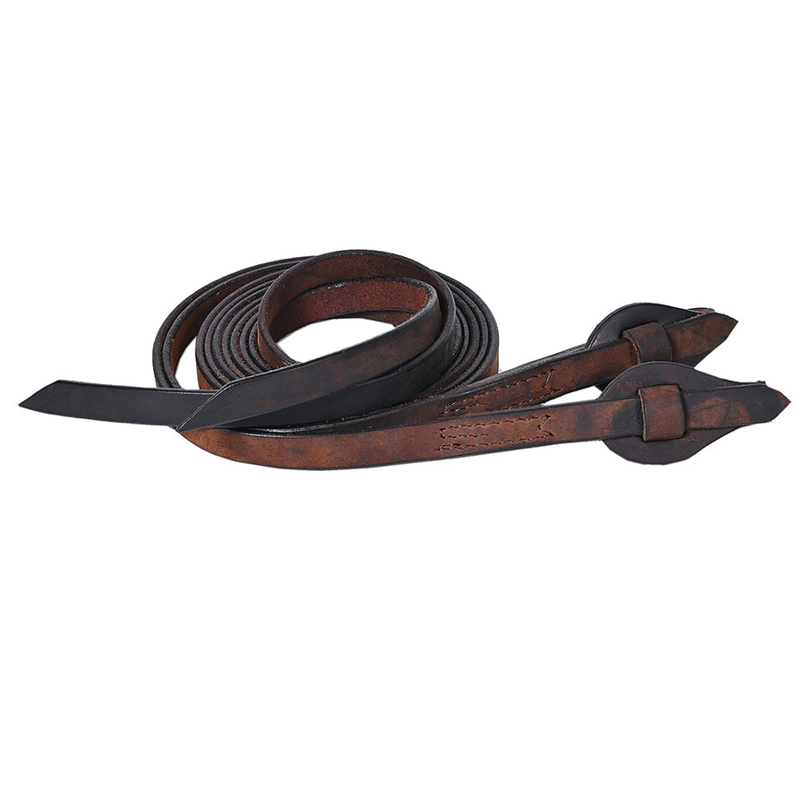 Hilason Western Horse Genuine Leather Split Reins Dark Brown 3/4" x 8' - Uhorse