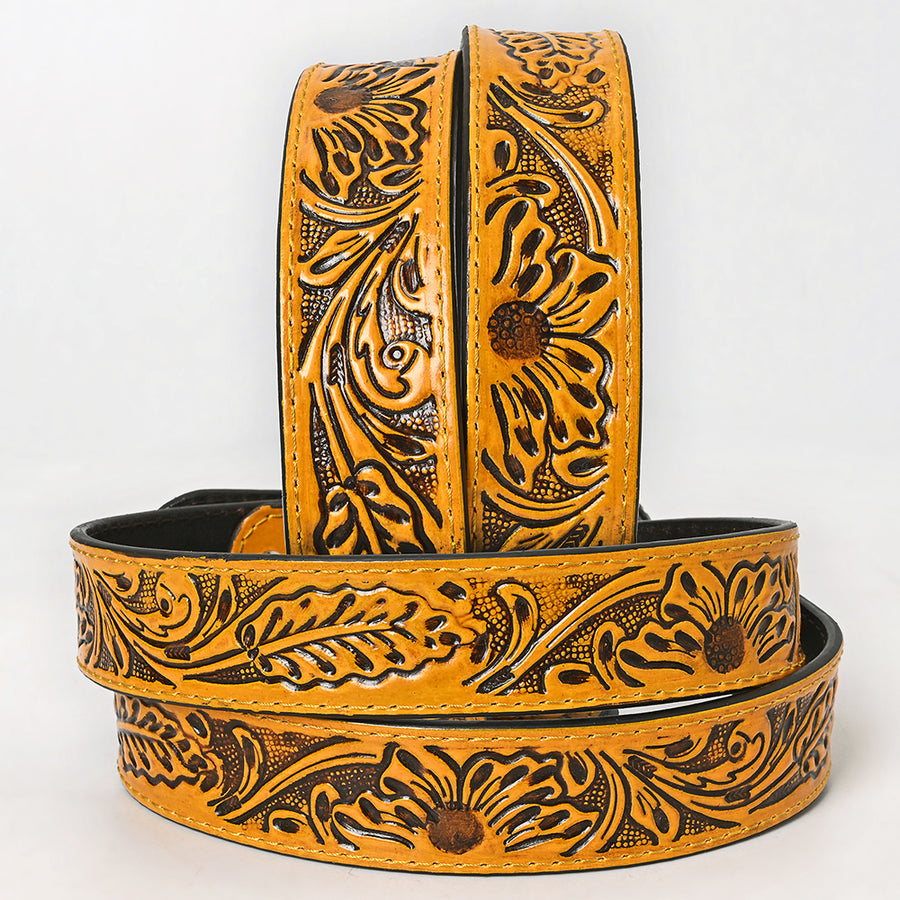 American Darling Belt Beautifully Hand Tooled Leather Unisex | Western Handcrafted