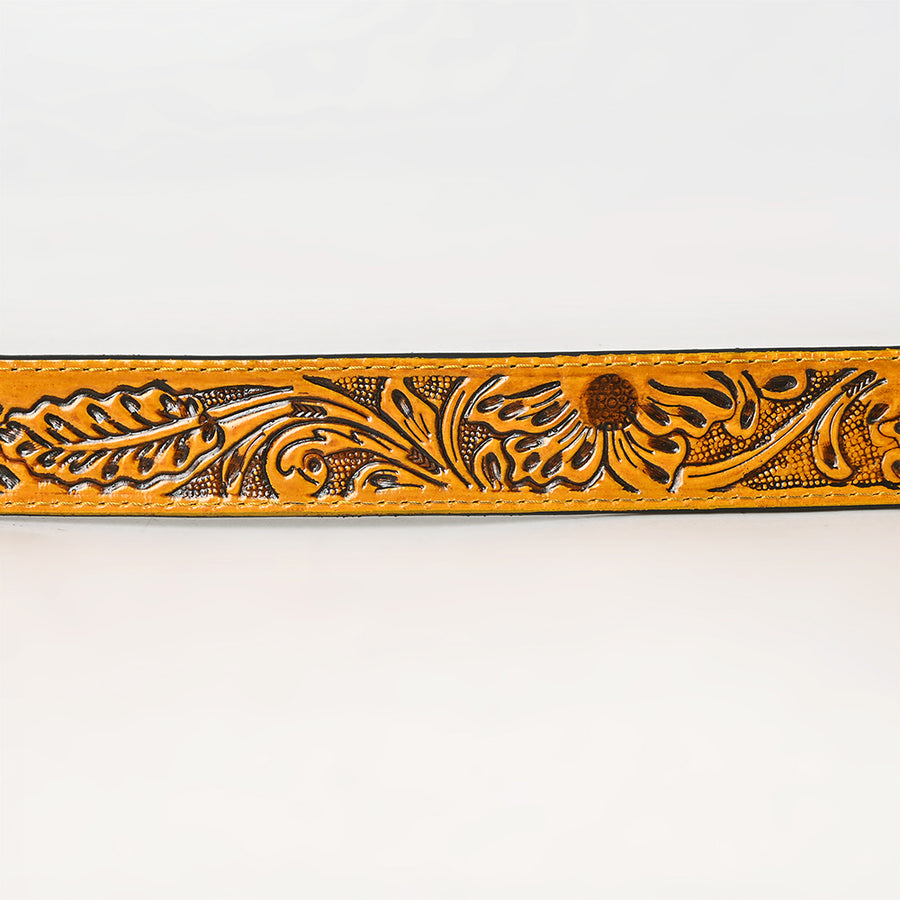 American Darling Belt Beautifully Hand Tooled Leather Unisex | Western Handcrafted