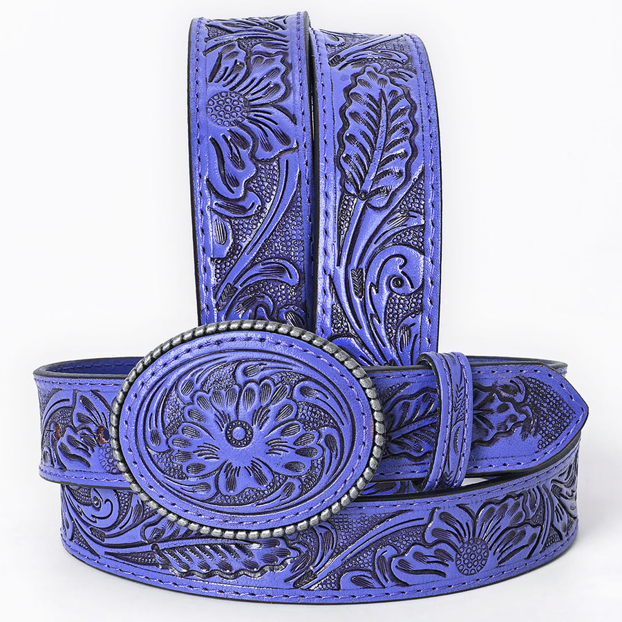 AMERICAN DARLING Beautifully Hand Tooled American Leather Unisex Belt - Uhorse