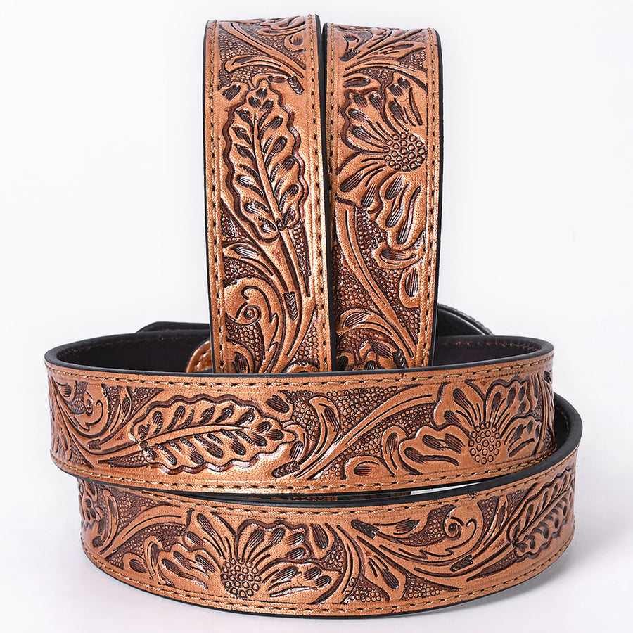 American Darling Belt Beautifully Hand Tooled Leather Unisex | Western Handcrafted