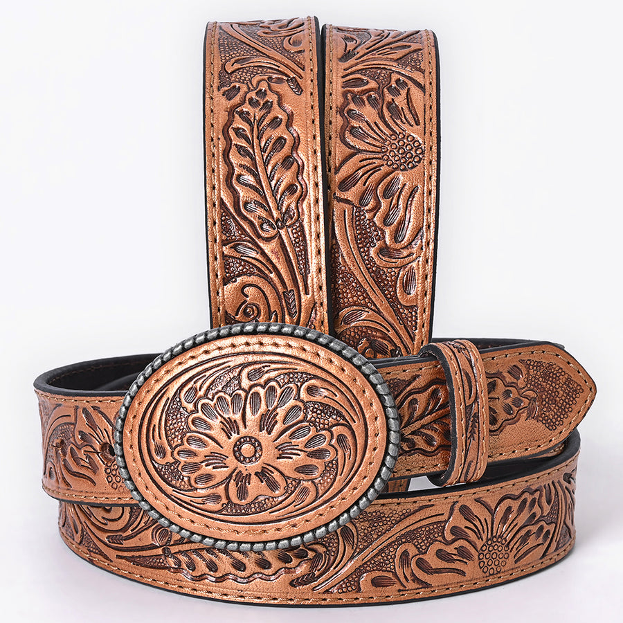 AMERICAN DARLING Beautifully Hand Tooled American Leather Unisex Belt - Uhorse