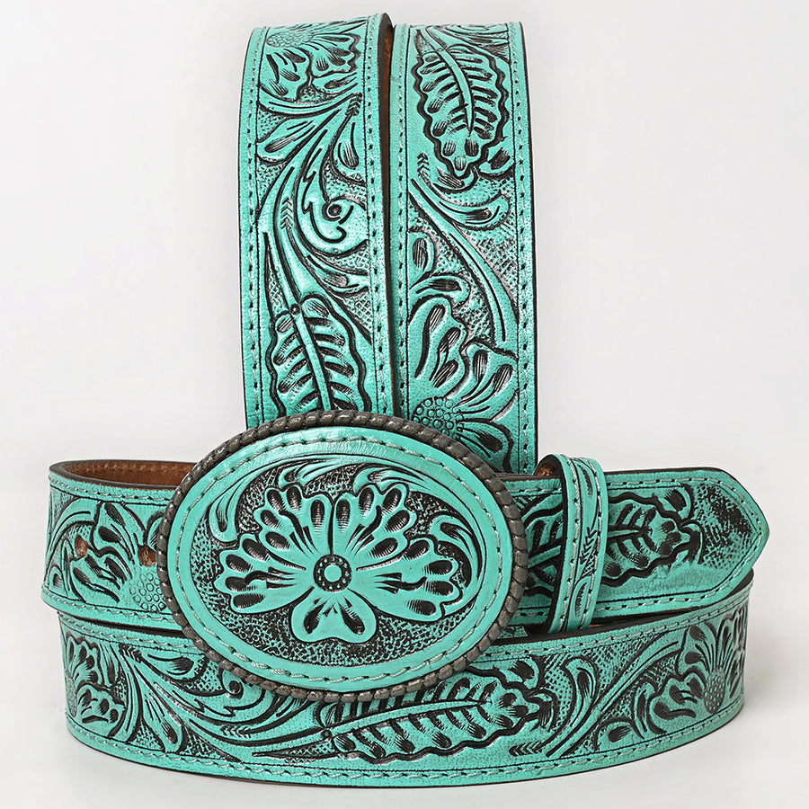 AMERICAN DARLING Beautifully Hand Tooled American Leather Unisex Belt - Uhorse