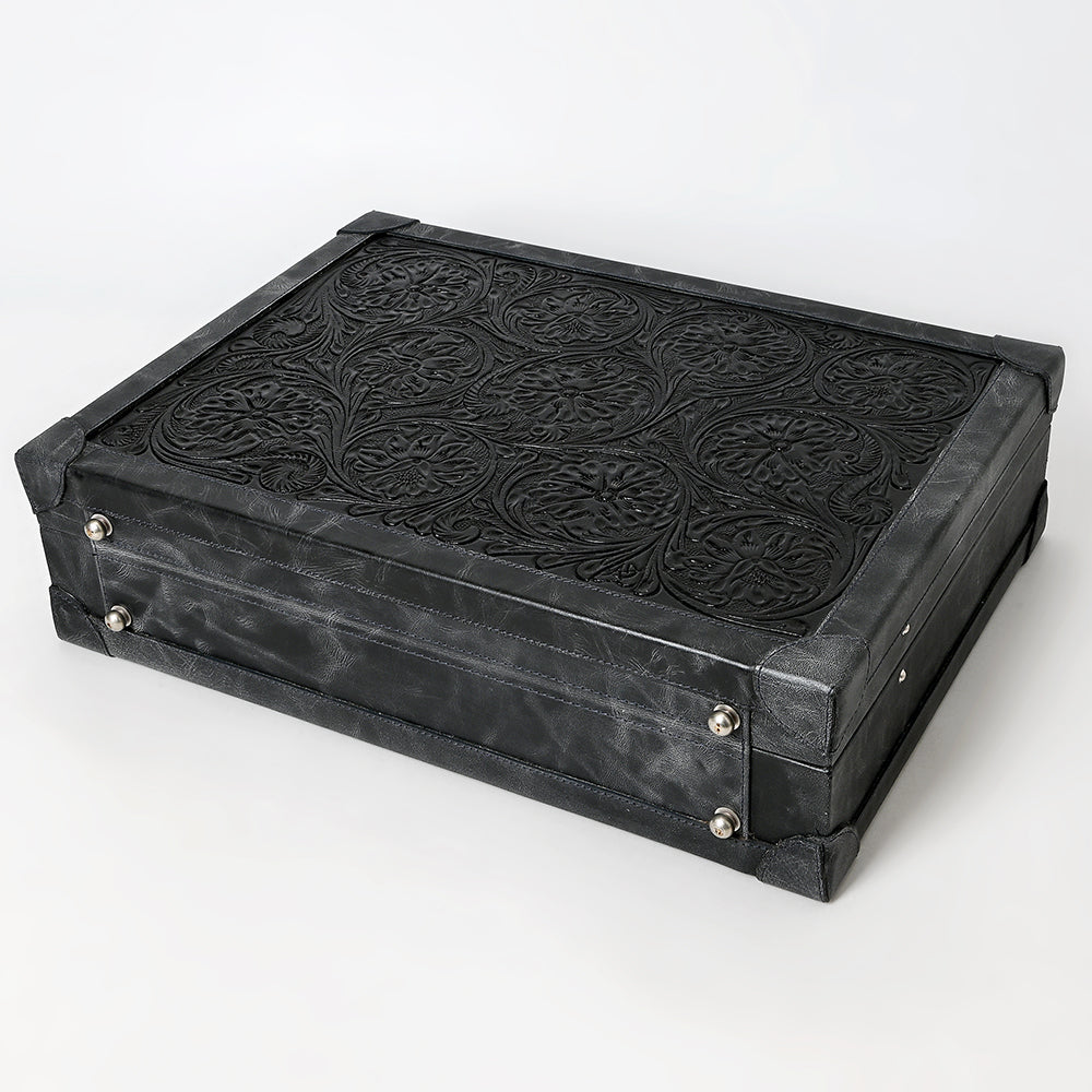 American Darling Jewelry Case Hand Tooled Genuine Leather Women Bag Western Handbag Purse |Briefcase