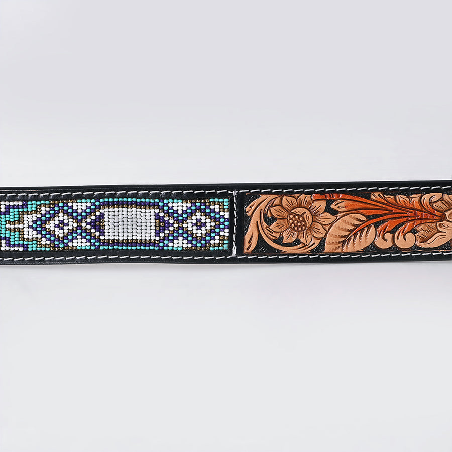 American Darling Beautifully Hand Tooled Brown Genuine Leather Apparel Belt Men and Women
